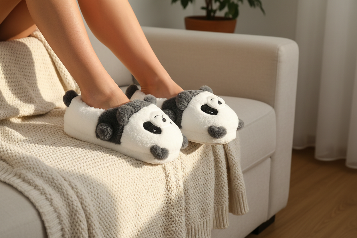 Panda slippers lifestyle photo