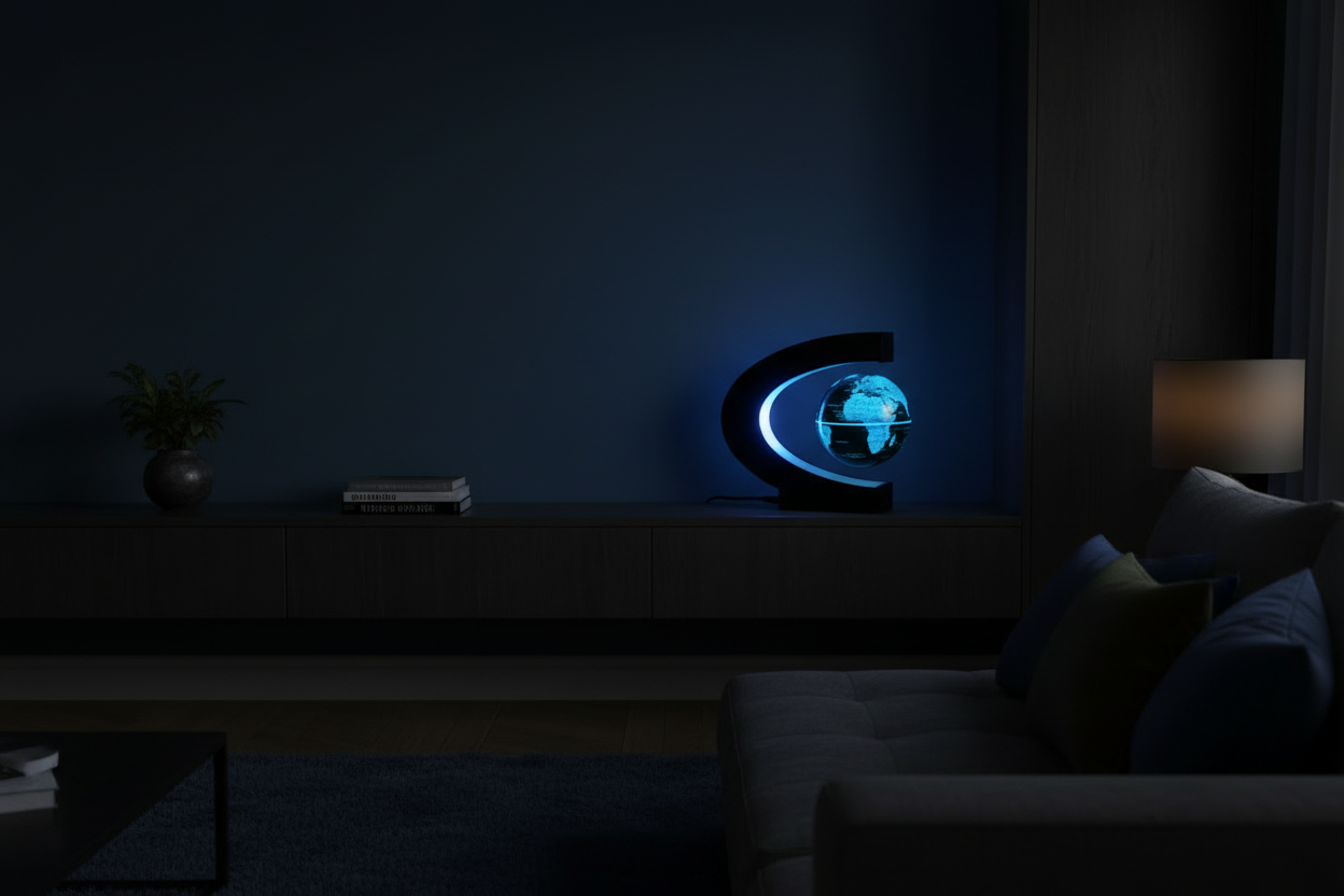 Levitate globus lamp – living room blue