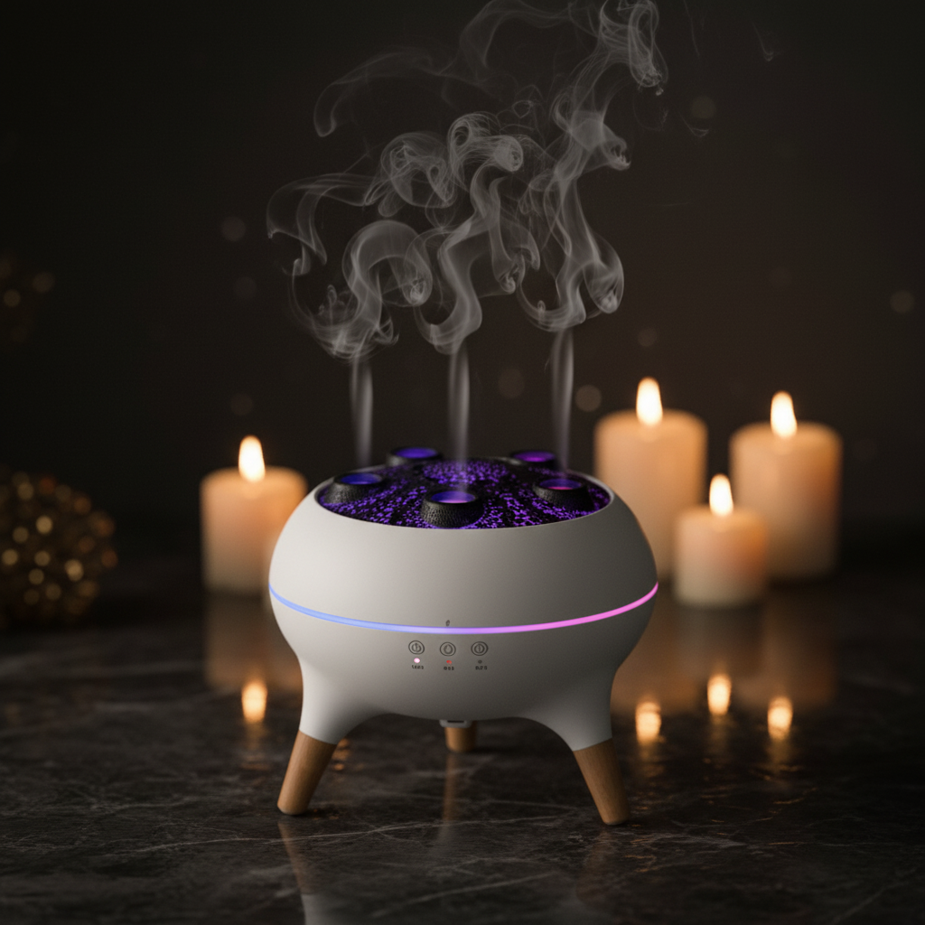 Mushroom aroma diffuser – dark marble