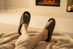 Lifestyle slippers dark brown – blanket