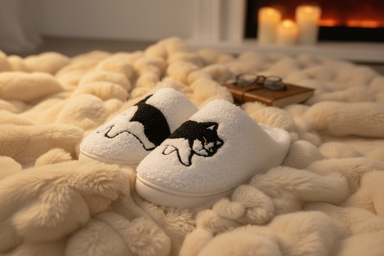 Lifestyle slipper photo - blanket