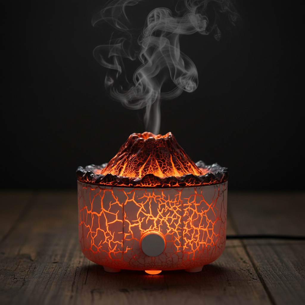 Volcano Flame Diffuser – studio červený plamen
