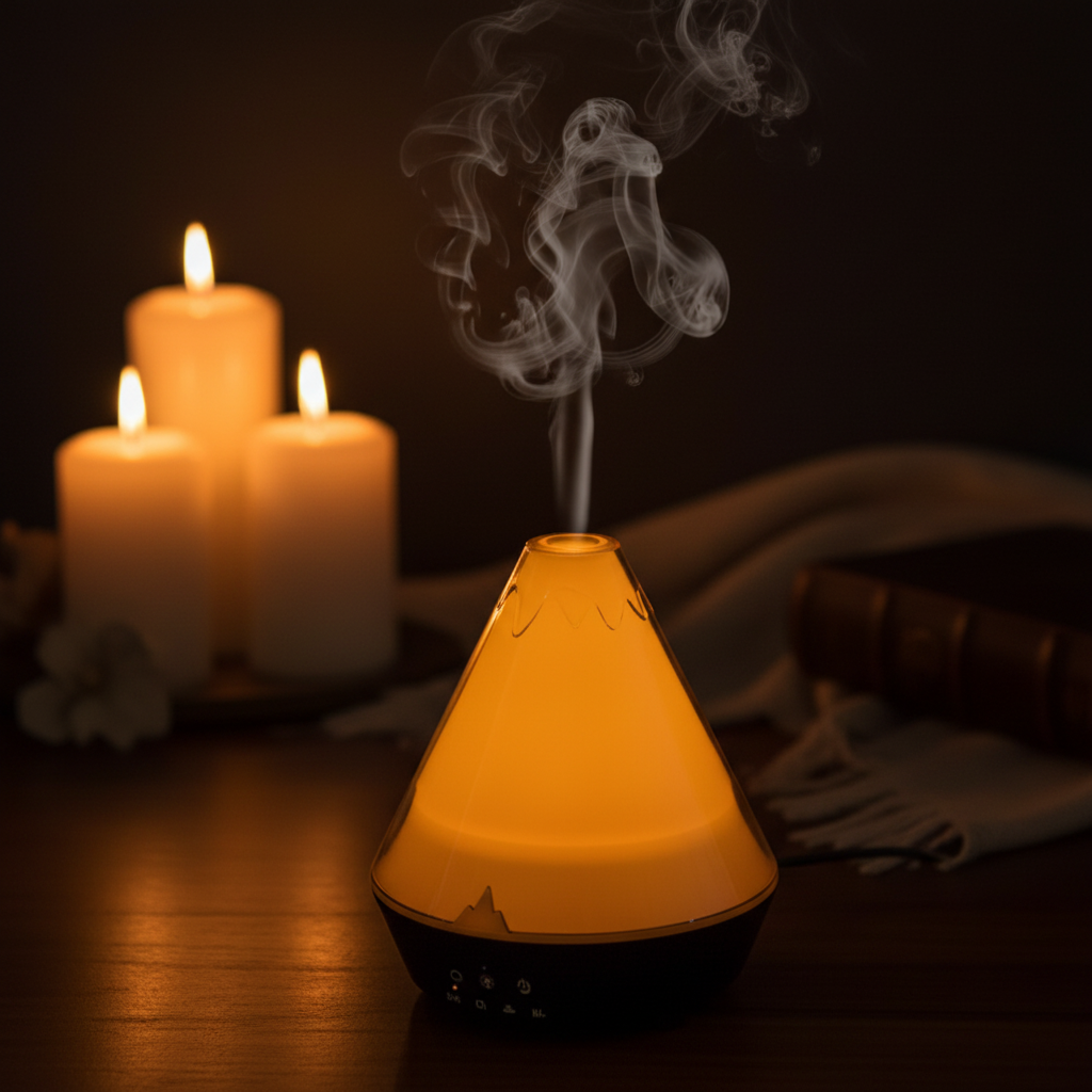 Crystal Cone Aroma Diffuser – amber lifestyle