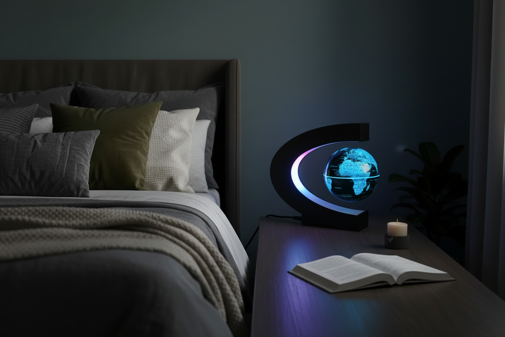 Levitate globus lamp – desk blue