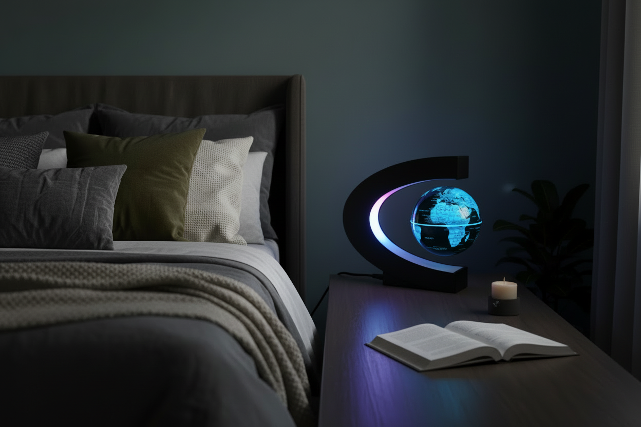 Levitate globus lamp – desk blue