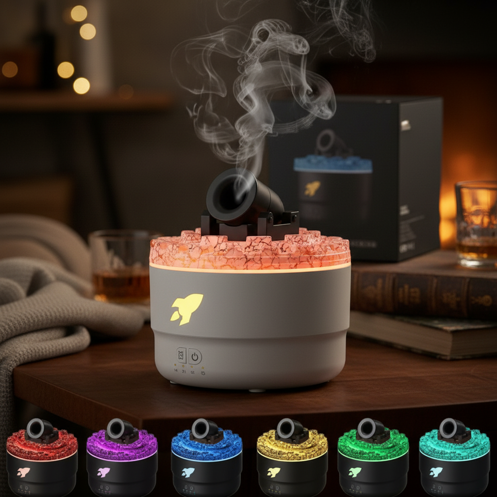 Aromatherapy Cannon Diffuser – barevné varianty LED