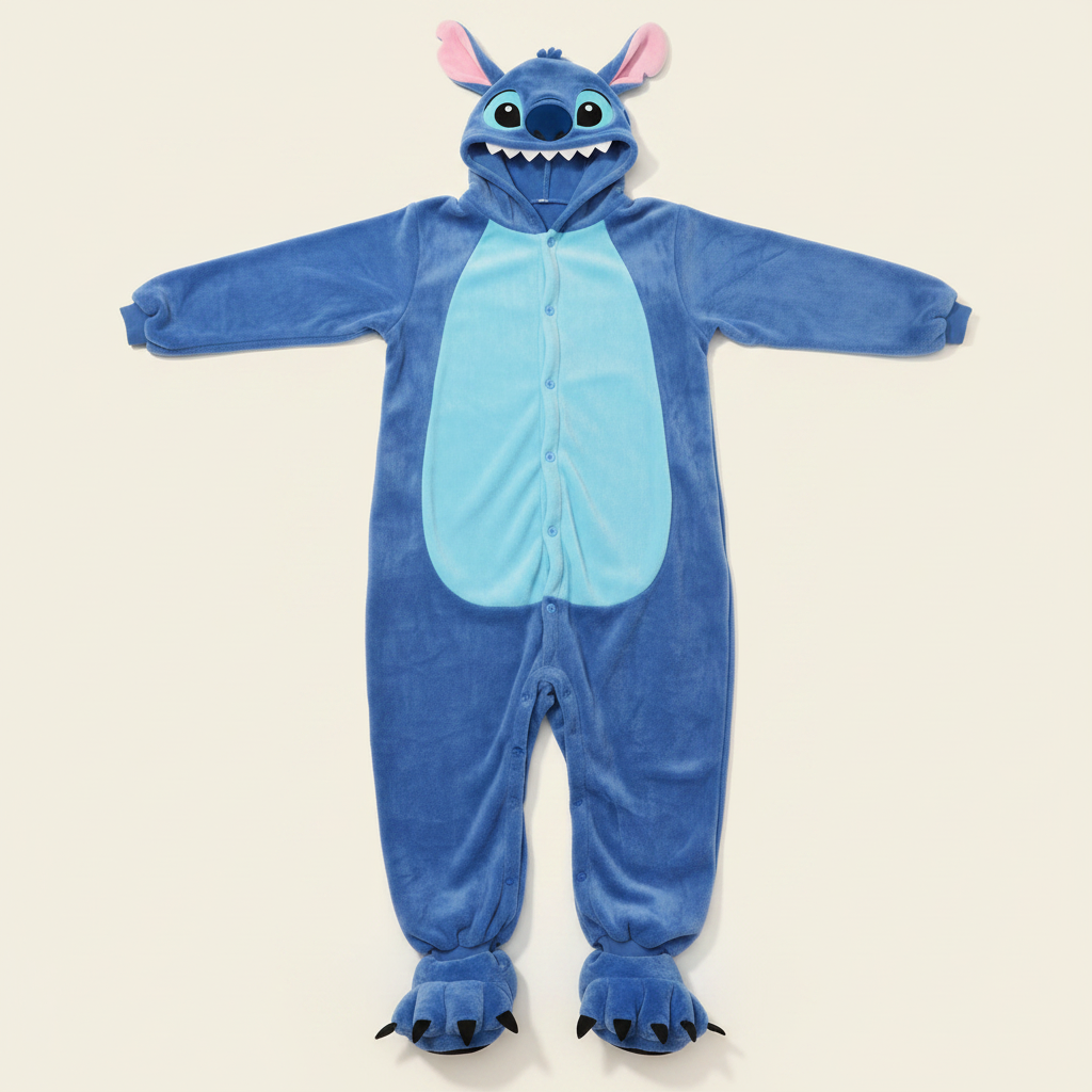 Cute bluey teethy overal na bílém pozadí